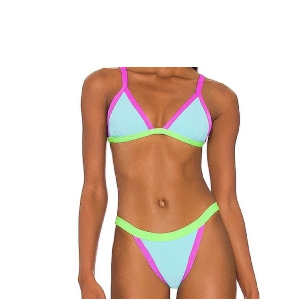 Beach Riot Becca Bikini Bottom Cool Fluorescents sz XS